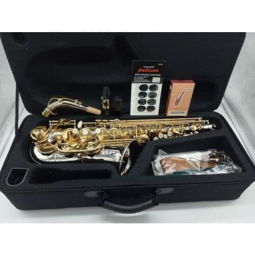 Brand New Music fancier Club saxophon MFCAS-WO37 Alto Saxophone Nickel Plated Gold Key