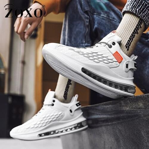 ZOXO New Men Running Shoes Lace Up Men Sport Shoes Men Outdoor Jogging Sneakers Wear-resistant Men Sport Shoes