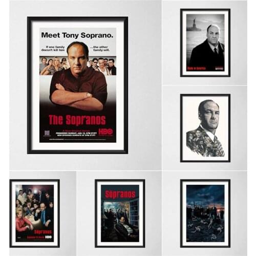 Classic TV Series Show The Sopranos Gangster Mafia Posters Art Painting Vintage Canvas Poster Wall Home Decoration