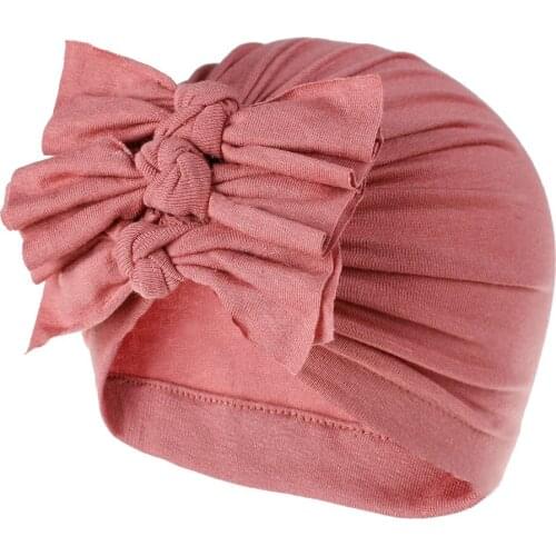 Toddler Baby Boys Girls Hats Turban Head Wrap Beanie Cotton Hat Solid Cap Headband