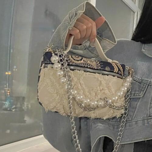 Vintage Flowers Womens Stitching Mini Crossbody Bag Retro Design Ladies Small Shoulder Bags Female Girls Clutch Purse Handbags