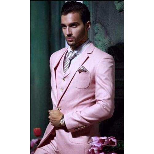 High Quality Mens Suits Groom Tuxedos Groomsmen Wedding Party Dinner Best Man Suits Blazer (Jacket+Pants+Vest) NO:306