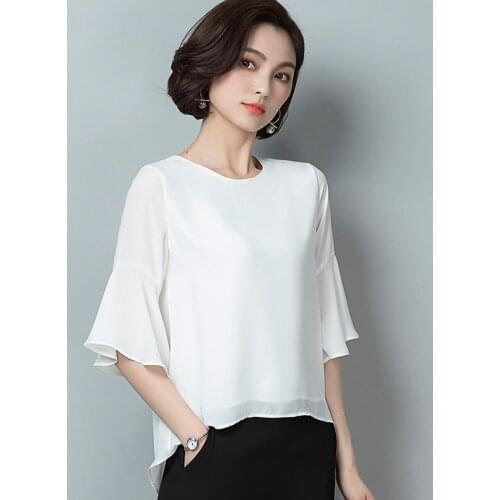 England style Women Shirt Chiffon Blusas Femininas Tops Elegant Ladies Formal Office Blouse Plus Size shirts 6XL 7XL 8XL