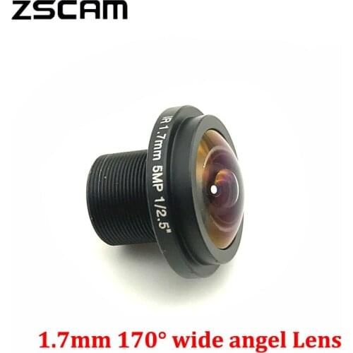 ZSCAM HD 1.7mm 5 Megapixel 1/2.5 Inch Panorama FishEye Lens 170 Degree Wide Angle Lens For CCTV IP Camera And Panoramic Camera