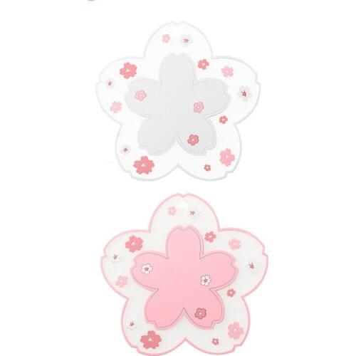 1Pcs Cherry Blossom Coaster Heat Insulation Table Mat Anti-skid Cup Pads Tea Cup Milk Mug Coffee Cup Coaster Kitchen Accessories