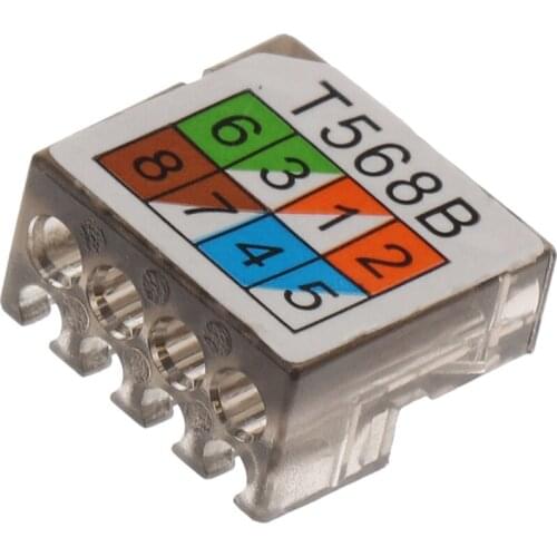 12 Pieces CAT6A Network Connector Modular Plugs Shielded Connectors Ethernet