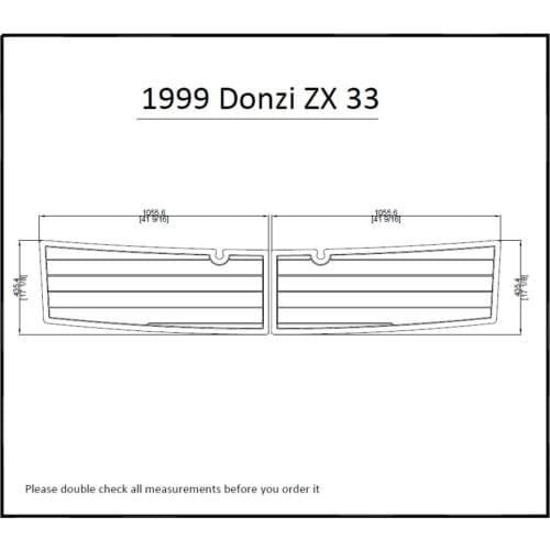 1999 Donzi ZX 33 Swim Platform Pad Boat EVA Teak Decking 1/4" 6mm