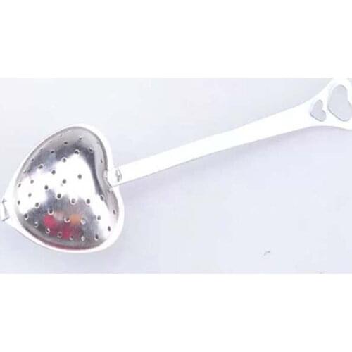 200pcs/lot Stainless steel Heart-Shaped Heart Shape Tea Infuser Strainer Filter Spoon Spoons Wedding Party Gift Favor