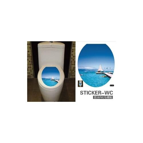 2017 Waterproof toilet paste PVC can remove wall post many optional household adornment wall