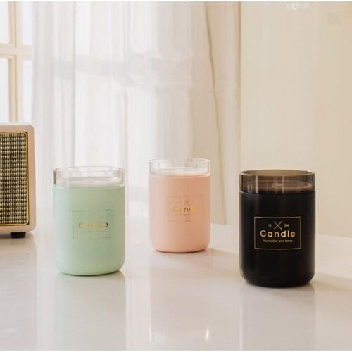 280ML Qualified Ultrasonic Air Humidifier Candle Romantic Soft Light USB Essential Oil Diffuser Car Purifier Aroma Mist Maker