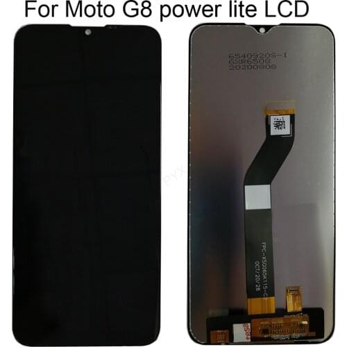 6.5''original quality for Motorola Moto G8 Power Lite lcd display touch screen digitizer Assembly for Moto G8 Power Lite Frame