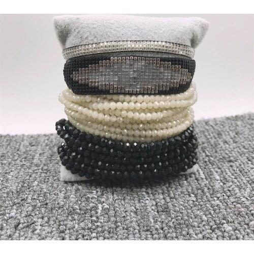 ZHONGVI Miyuki Bead Bracelet For Women Black Bracelets For Ladies Mexican Jewelry 2021 Gift Trendy Jewellery Adjustable Pulseras