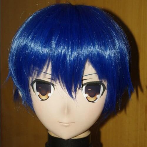 C2-024) Japanese Anime Kigurumi Mask Cosplay Kigurumi Breast Zentai Skin Fetish Suit Crossdresser in Party Masks with Wig
