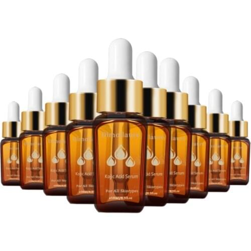 Dimollaure Kojic Acid Whitening Face Serum Lighten Spots Brightening Facial Skin Essence Fade Dark Spots Remove Freckle Speckle