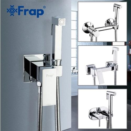 FRAP Bidets chrome toilet faucet mixer hand sprayer brass bathroom bidet toilet muslin shower clean faucet hygienic shower F7502