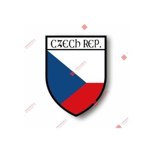 Personality Stickers Decal Souvenir Vinyl Car Shield City Flag World Crest Czech Republic Racing Helmet Laptop Stickers