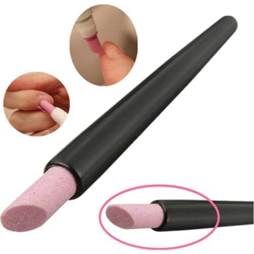 Hot sale Nail Art Quartz Scrub Stone Cuticle Remover Stick Pen Brush Pusher Polish Manicure Tool Nail Art & Tools