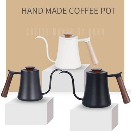 Drip Coffee Pot 600Ml Expresso Drip Kettle Stainless Steel Handle Long Gooseneck Spout Drip Kettle Coffee Tea Pot