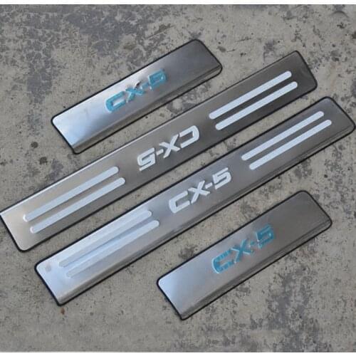 High-quality Stainless Steel for Mazda CX-5 cx5 2013-2016 Door Sill Scuff Plate Welcome Pedal Threshold Car styling