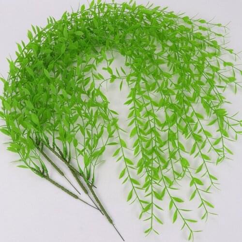 New Arrival Green Willow Wall Hanging Vine Plant Rattan for Event Wedding Home Living Decor Free Shipping