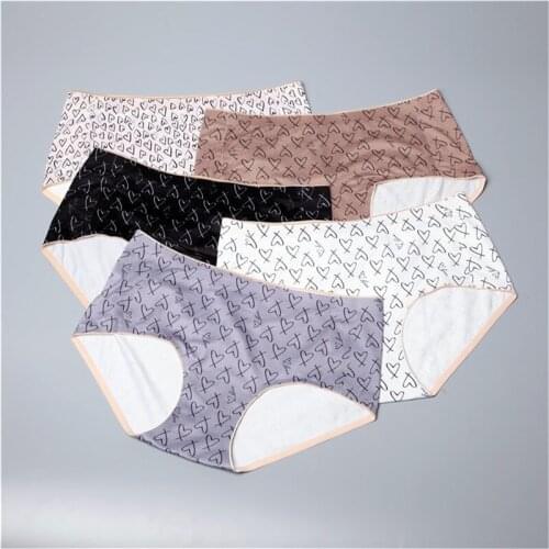 Summer New Lady Underwear LOVE Print Womens Panties Graphene Health Briefs Female Sport Panty Seamless Sexy Lingerie Underpants