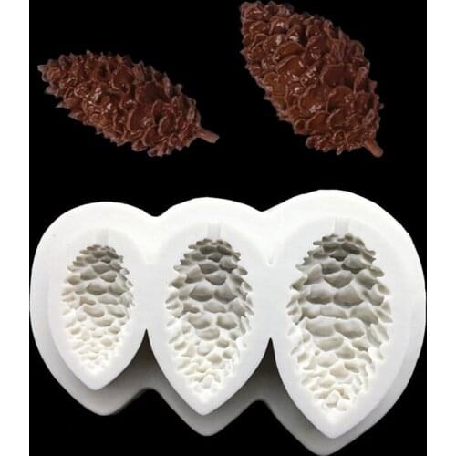 Wholesale 10 pcs/lot Pinecone Shapes Silicone Sugarcraft Mold Fondant Cake Decorating Tools Bakeware