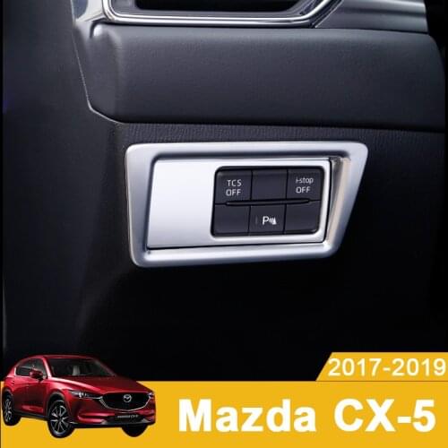 Car Headlight Switch Sequin Headlight Adjust Cover Trim Interior Mouldings For MAZDA CX-5 CX5 CX 5 2017 2018 2019 Accessories