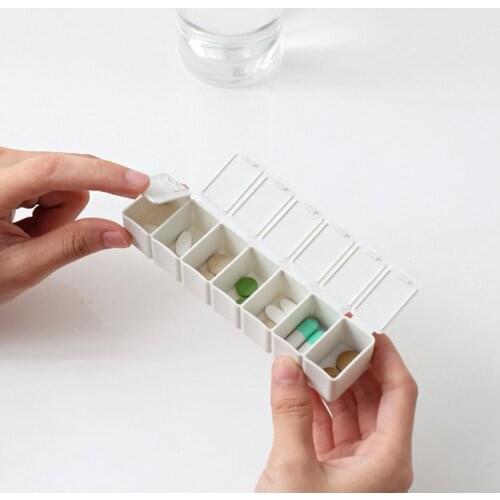 Portable 7 Days Pill Box Holder Weekly Medicine Storage Organizer Container Case Candy Vitamin Storage Travel Accessories