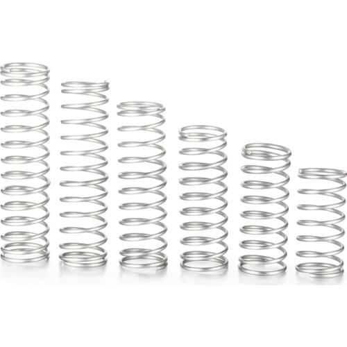 1pcs 304 Stainless Steel Compression Springs Pressure Springs Wire Diameter 2.0mm Length 60mm-70mm-80mm-90mm-100mm OD 14-25mm
