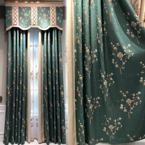 Luxury Green Turquoise Velvet blackout curtains for living room bedroom window thermal drapes curtain