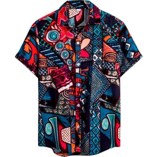 New Fashion Mens Shirt Retro Flower 3D Printed Shirt Unisex Harajuku Casual Summer Short Sleeve Tops SH06