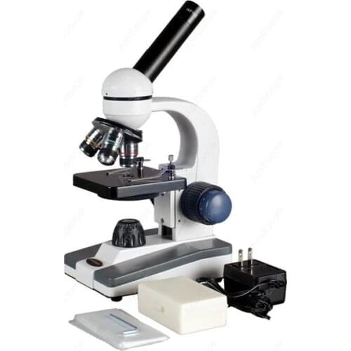 Compound Microscope--AmScope Supplies 40X-1000X Metal Frame Home School C&F Compound Microscope + 25 Prepared Slides M150C-PS25
