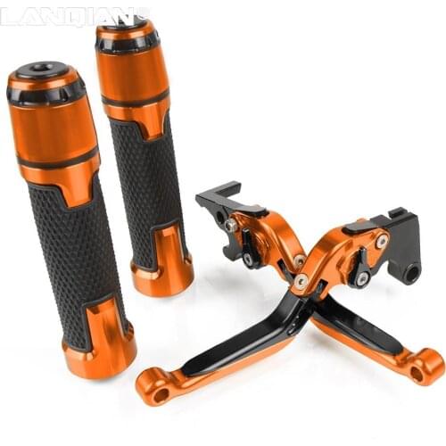 For 990 1290 Super Motorcycle Brake Clutch Levers Handlebar hand Grips Ends 990 Super 05-12 1290 Super 14-17
