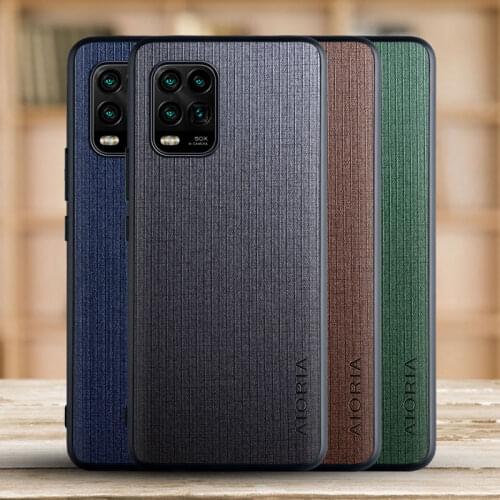 Fabric Texture Phone Case for Xiaomi Mi 10 Lite 5G Simple Style Soft Back Cover Coque for Xiaomi Mi 10 Ultra Case funda cape
