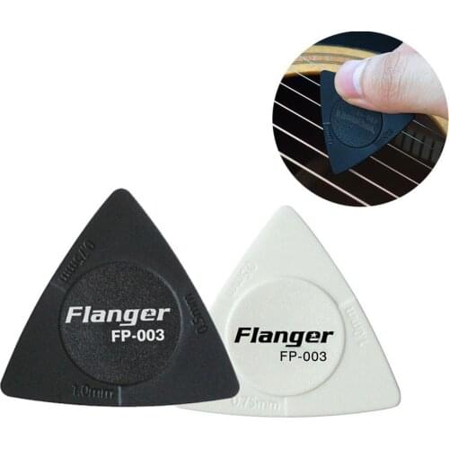 1Pcs Flanger Guitar Picks Triangle Shape Guitar Picks Anti-slip ABS Material Picks Guitar Parts & Accessories Black White Color