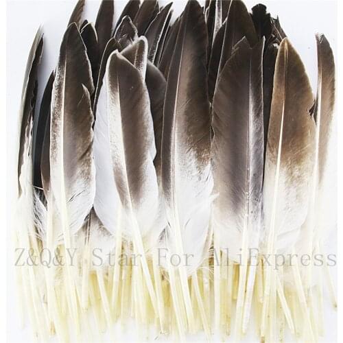 10-100PCS natural 17-25CM (5-10 inches) gray duck wing feather DIY craft jewelry pendant accessories feather