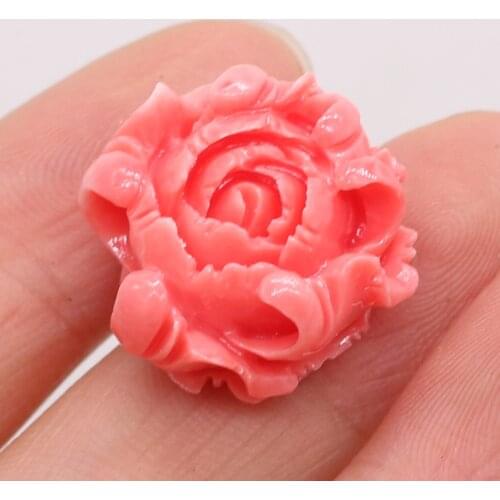10Pcs Hot Sale Natural Pink Coral Bead Flower-Shaped Through-Hole Beads For Jewelry Making DIY Necklace Bracelet Accessory