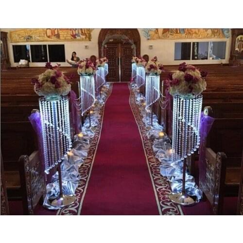 Hot Gold color luxury acrylic crystal wedding centerpiece Flower stand/wedding props 10pcs