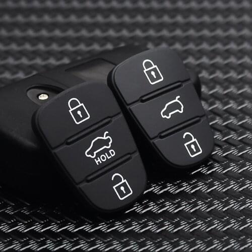 3 Button Remote Key Fob Case Rubber Pad For Hyundai I10 I20 I30 IX35 for Kia K2 K5 Rio Sportage Flip Key