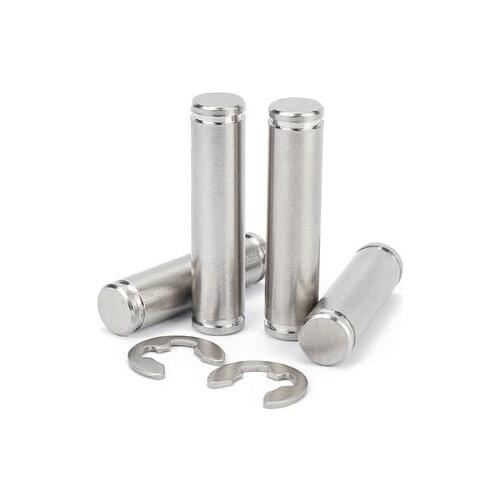 5pcs M6 stainless steel band groove pins shaft circlip pin with trough cylindrical dowels retaining ring dowel 20mm-60mm long