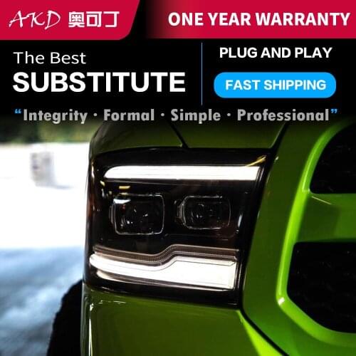 2 PCS Car Lights Parts For Dodge RAM 1500 2500 3500 2009-2018 Head lamps LED Headlight LED Dual Projector FACELIFT