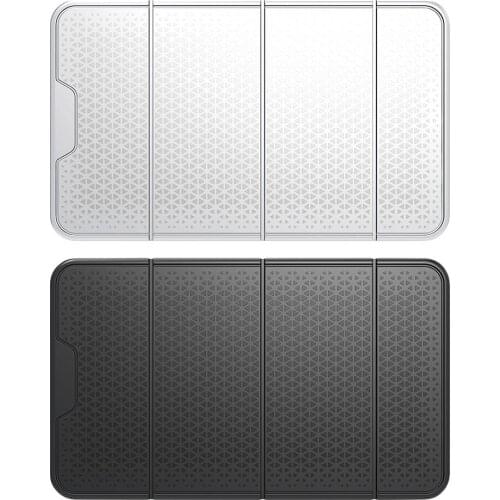 Car Mobile Phone Holder Silicone Non-slip Pad Car Multifunctional Foldable Silicone Anti-skid Mat Black Silver Non-slip Mat