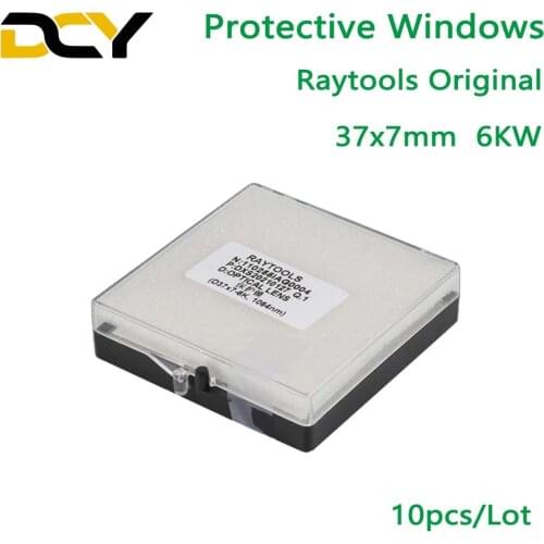 DCY Raytools Original Fiber Laser Protective Windows Cover Glass 37*7mm 6KW 110255IAG0004 BM114 BM114S BM115 Laser Cutting Head