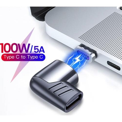 JUSFYU USB C to USB C Magnetic Adapter USB Type C Adapter for Huawei Xiaomi Phones for Samsung Galaxy S9 Fast Charging Connector