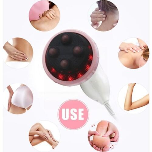 Body Slim Massage Shaper Anti Cellulite with 4 Massage Tool Weight Loss Electric Massager Burner Fat Roller Heads Vibration M7U3