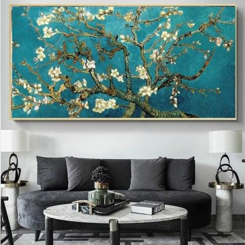 Almond Blossom Canvas Paintings by Van Gogh Impressionist Art Posters And Prints Van Gogh Flowers Art Pictures for Living Room