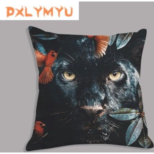 Cartoon Animals Cushion Cover White Short Plush Pillow Case 45x45cm Bedroom Home Office Cushion Cover Decoration