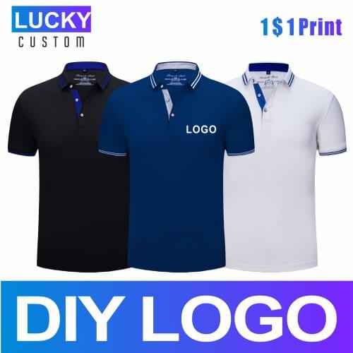 Mens Business POLO Shirt Breathable Comfortable Short Sleeve Personal Company Group Logo Customized Shirt 4XL