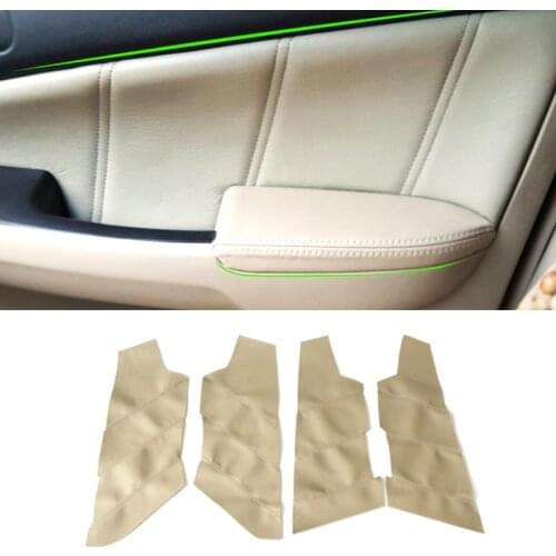 Soft Leather Door Armrest Cover For Honda Accord 7th Gen 2003 2004 2005 2006 2007 Car Door Armrest Panel Cover Sticker Trim