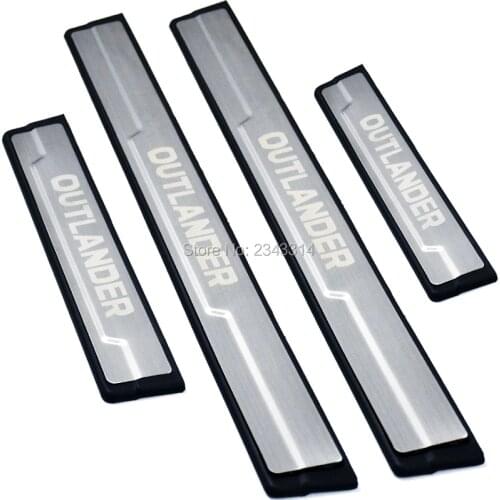 For Mitsubishi Outlander 3 2013-2018 2019 Stainless Door Sill Scuff Plate Kick Guard Pedal Protectors Trim Car Styling Accessory